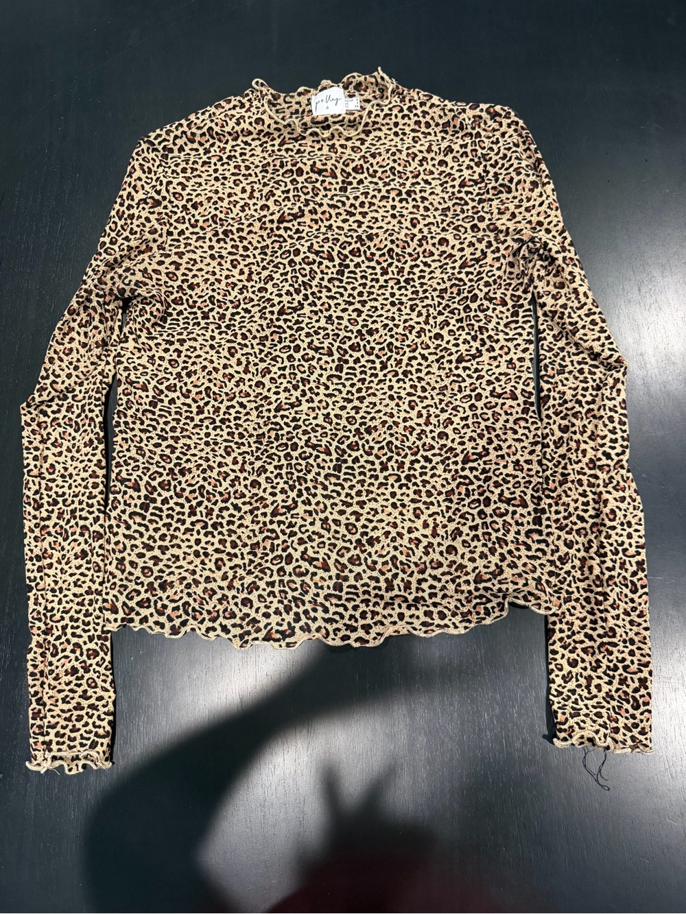 Princess Polly Leopard-Print Long Sleeve Top in Tan and Brown